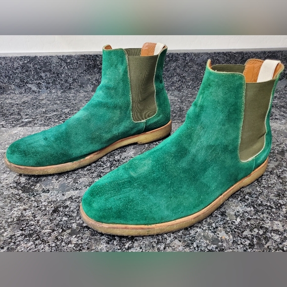 COMMON PROJECTS Chelsea Boot in Green Leather - Picture 3 of 11